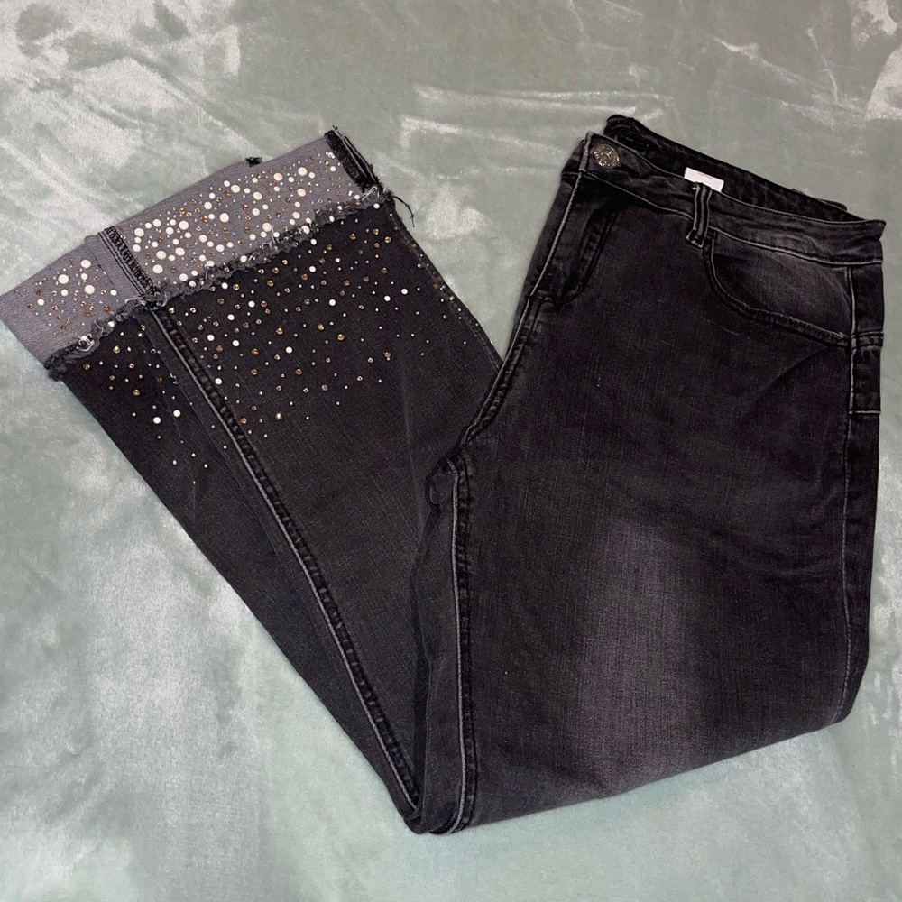 Embellished Black Jeans
